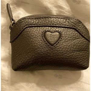 Brighton Small Coin Purse Blue Hearts Lined Inside.